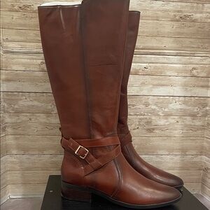 Naturalizer Rena 2 Knee High Block Heel Riding Boots NWT Size 10M Regular Calf